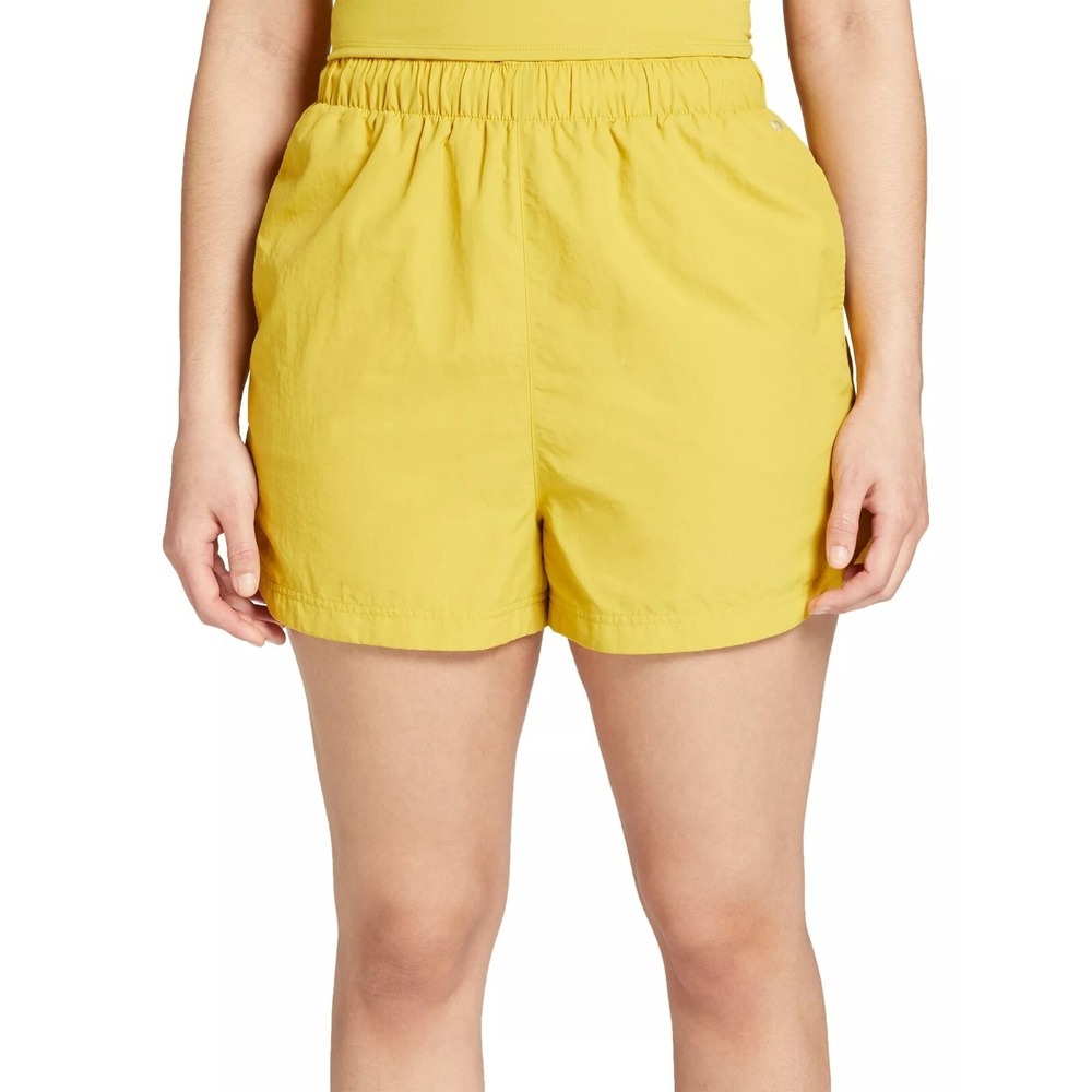 DSG‎ Women's Notched Woven Shorts Grounded Yellow XL NWT